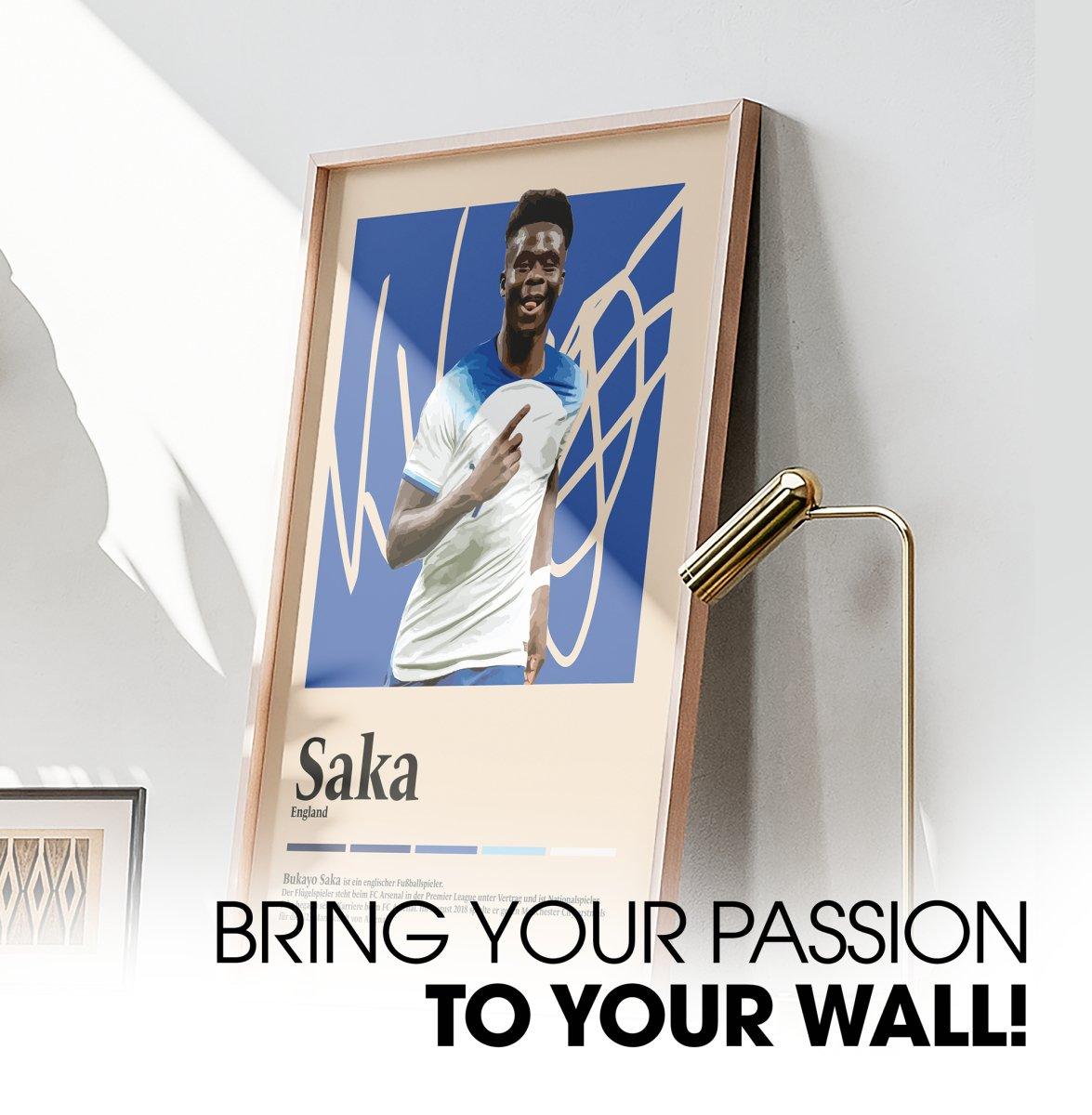 Bukayo Saka Fußball-Poster - TurnYouPosterTurnYouPosterA2Matt