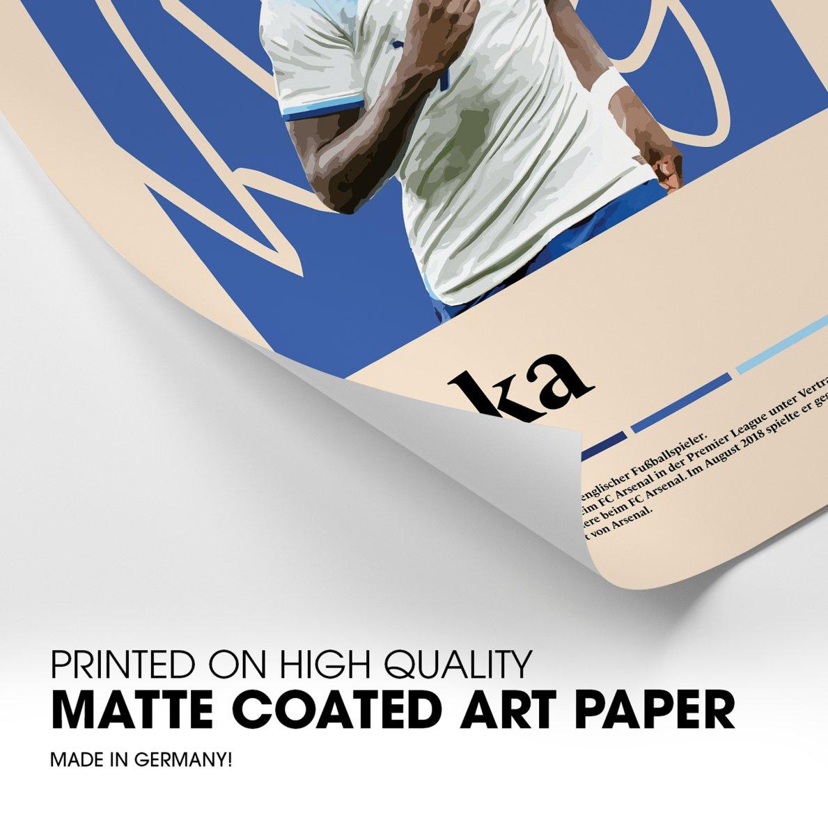 Bukayo Saka Fußball-Poster - TurnYouPosterTurnYouPosterA2Matt