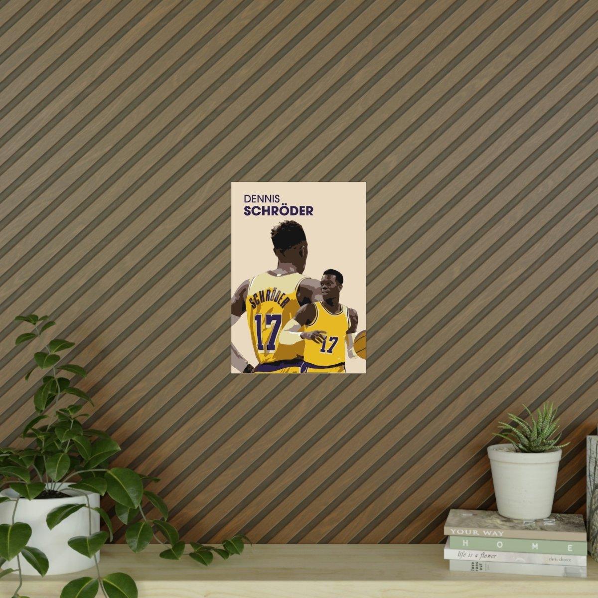 Dennis Schröder NBA 'Lakers' Basketball-Poster - TurnYouPosterTurnYouPoster11.6" x 16.5" (Vertical)Matte