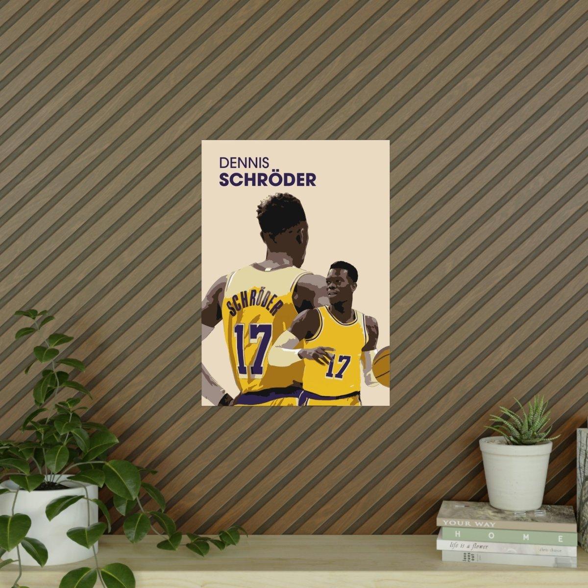 Dennis Schröder NBA 'Lakers' Basketball-Poster - TurnYouPosterTurnYouPoster16.5" x 23.3" (Vertical)Matte