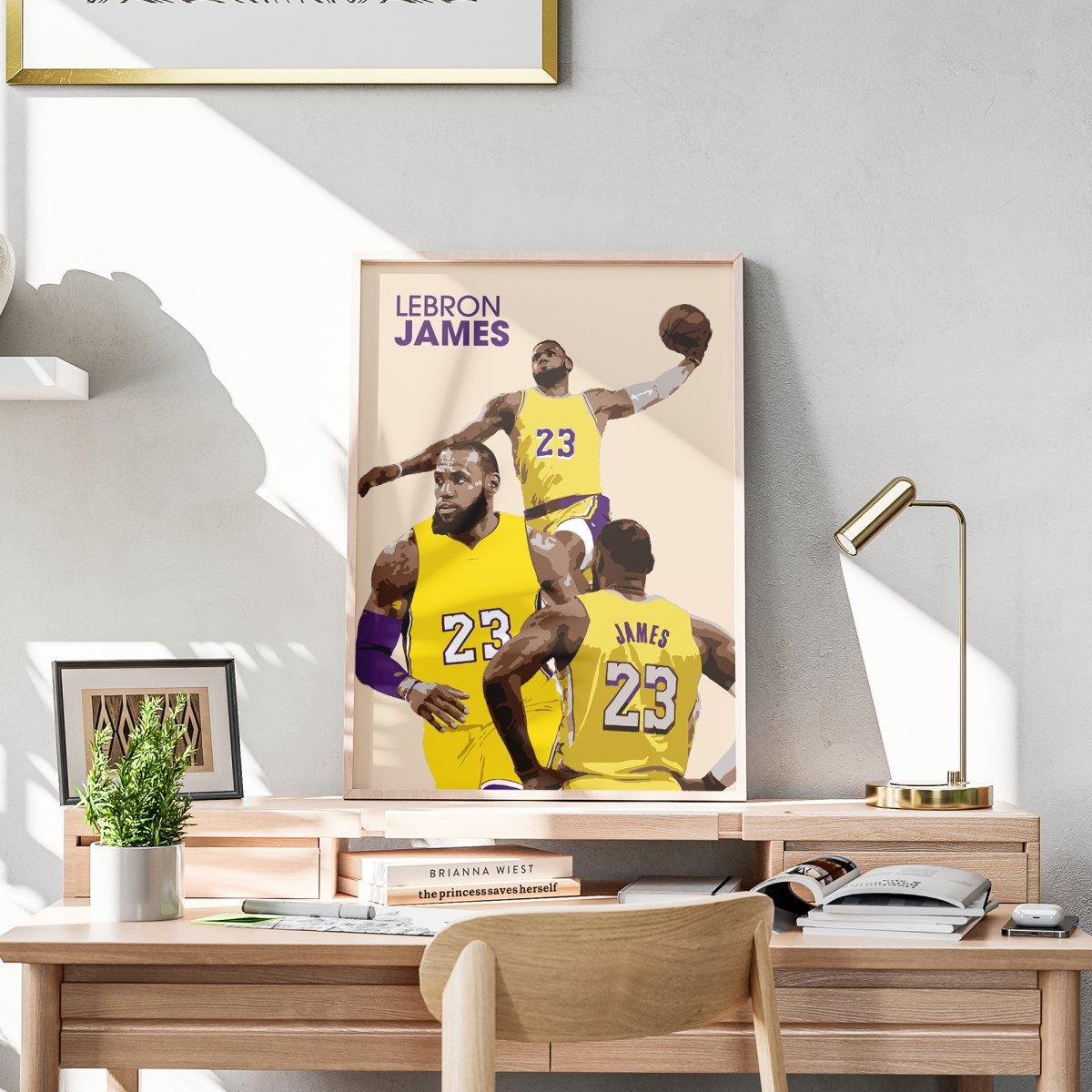 LeBron James NBA 'Lakers' Basketball-Poster - TurnYouPosterTurnYouPosterA3Matt