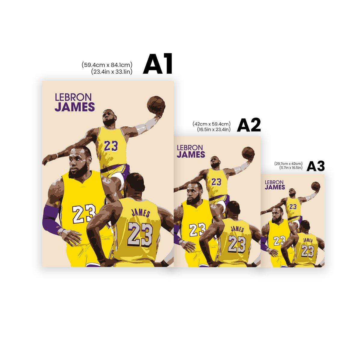 LeBron James NBA 'Lakers' Basketball-Poster - TurnYouPosterTurnYouPosterA3Matt