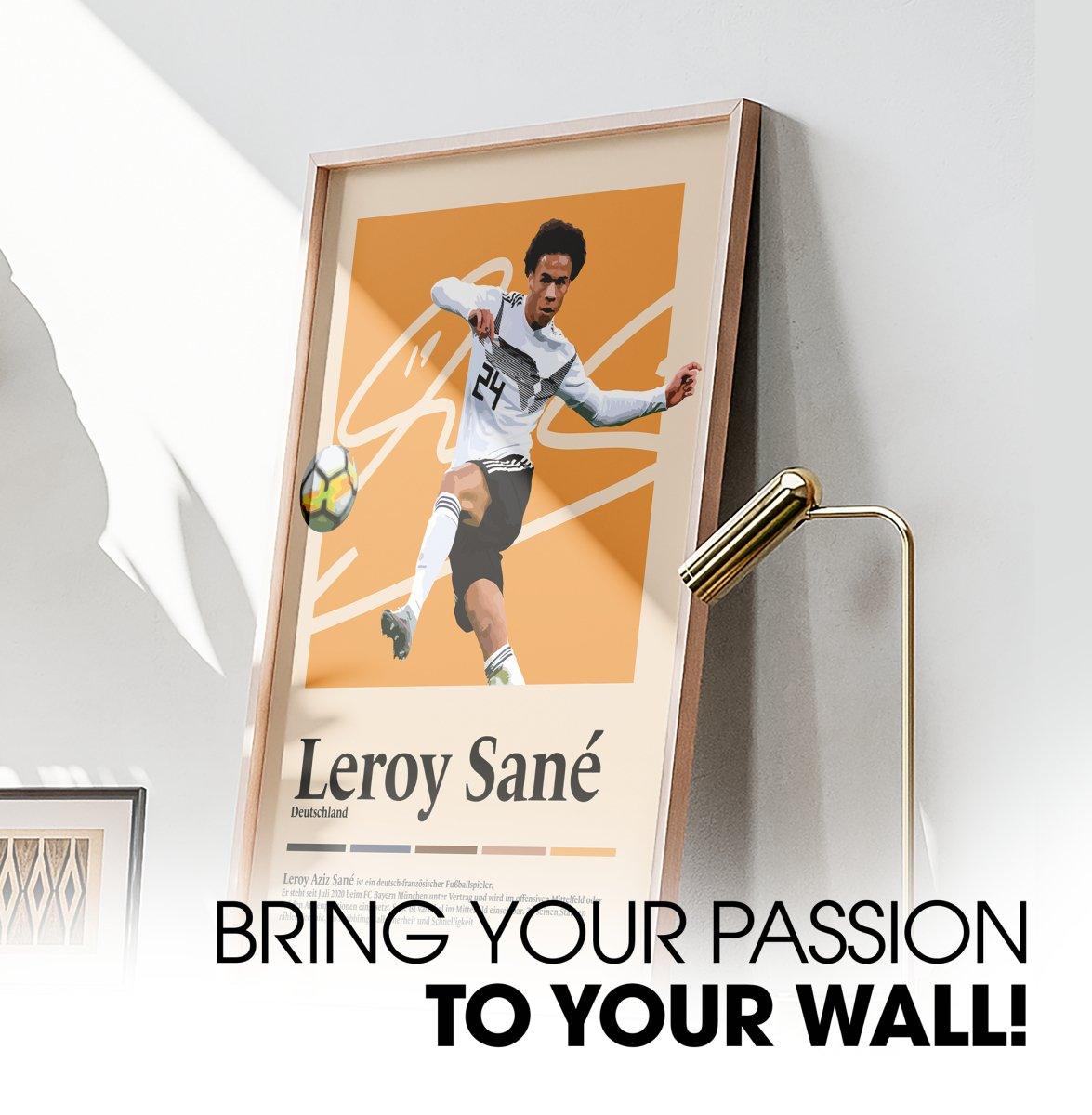 Leroy Sané Fußball-Poster - TurnYouPosterTurnYouPosterA3Matt