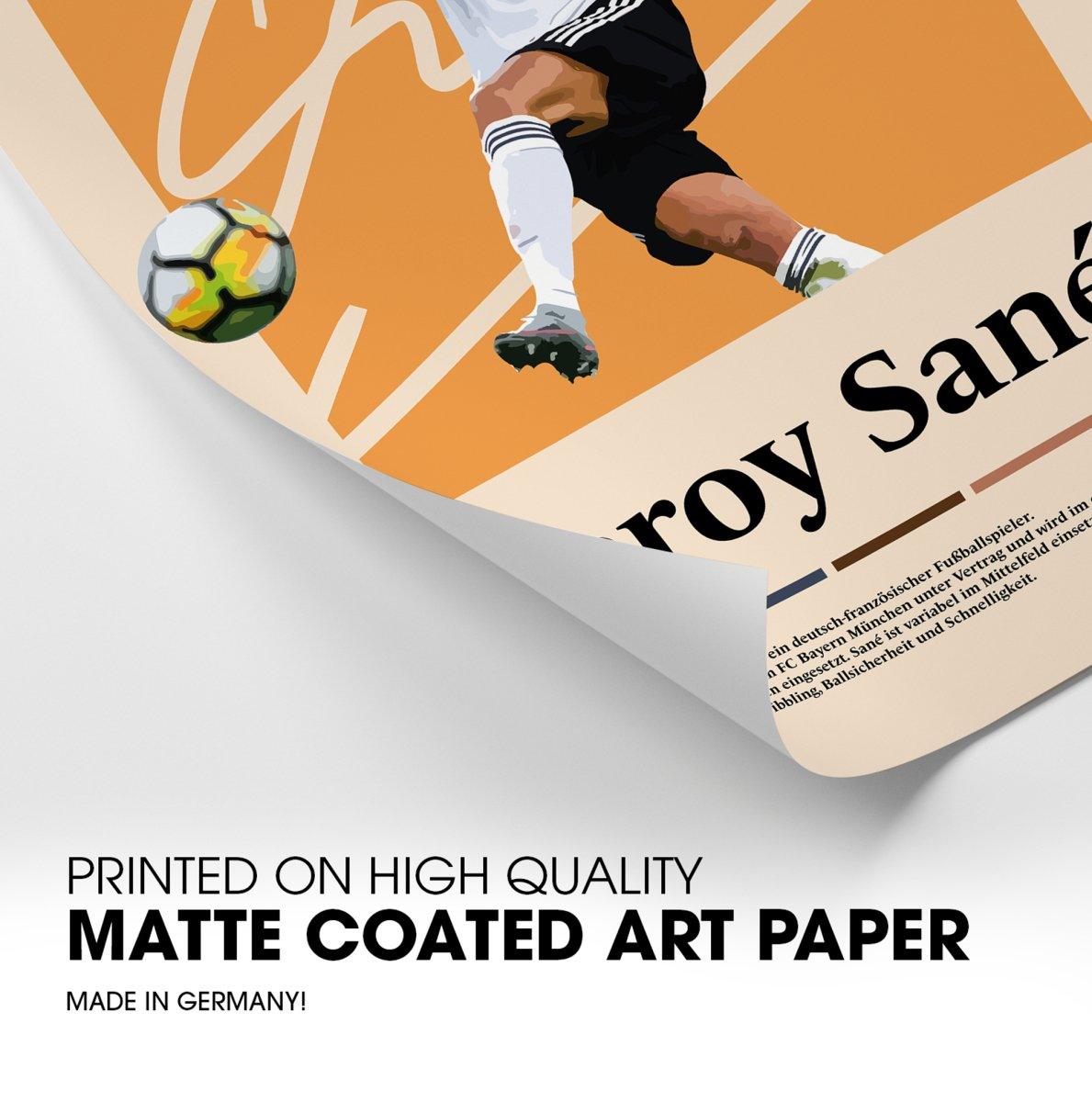 Leroy Sané Fußball-Poster - TurnYouPosterTurnYouPosterA3Matt