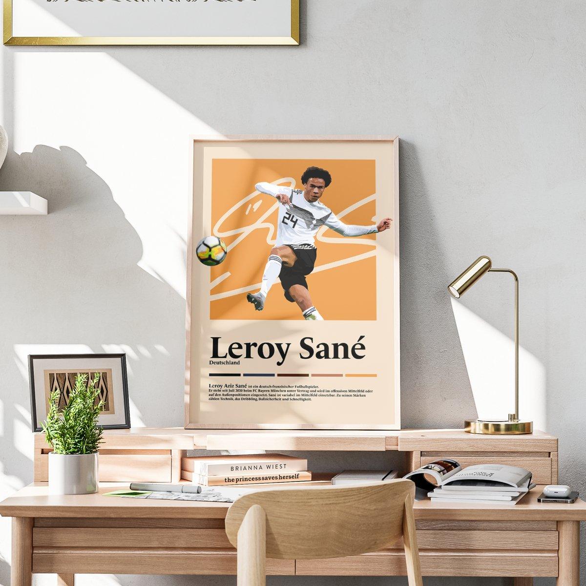 Leroy Sané Fußball-Poster - TurnYouPosterTurnYouPosterA3Matt