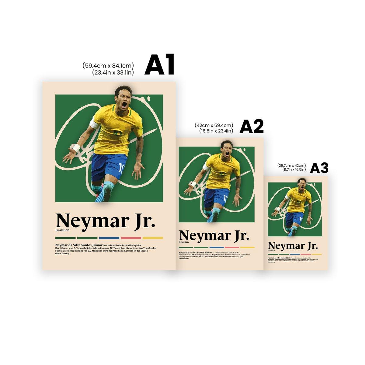 Neymar Jr. Fußball-Poster - TurnYouPosterTurnYouPosterA3Matt