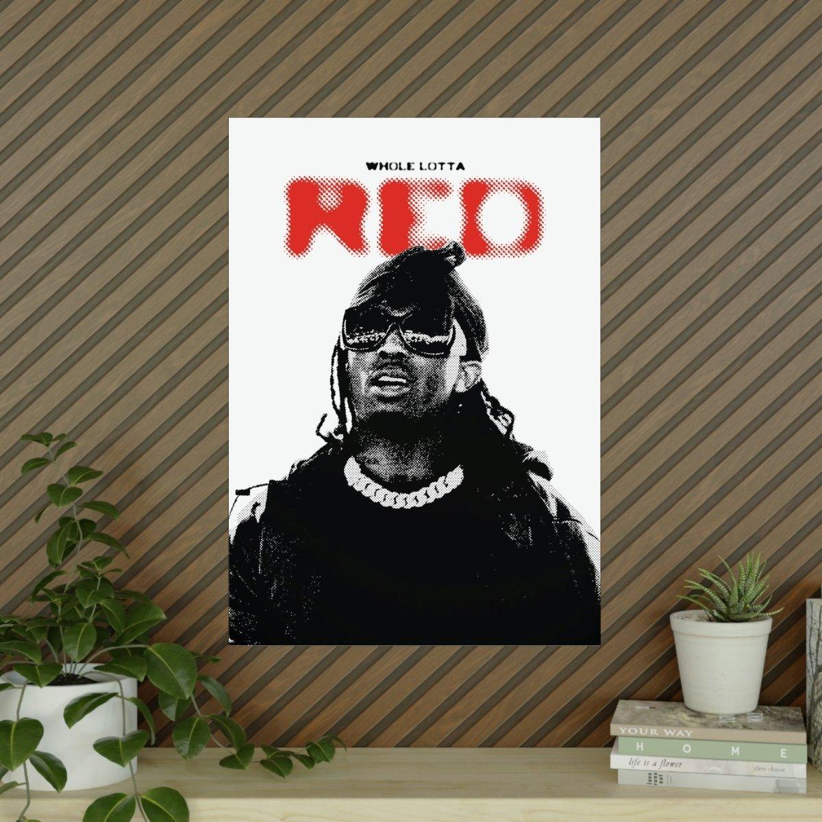Playboi Carti inspiriertes 'Red' Halftone Poster - TurnYouPosterTurnYouPosterA1Matt