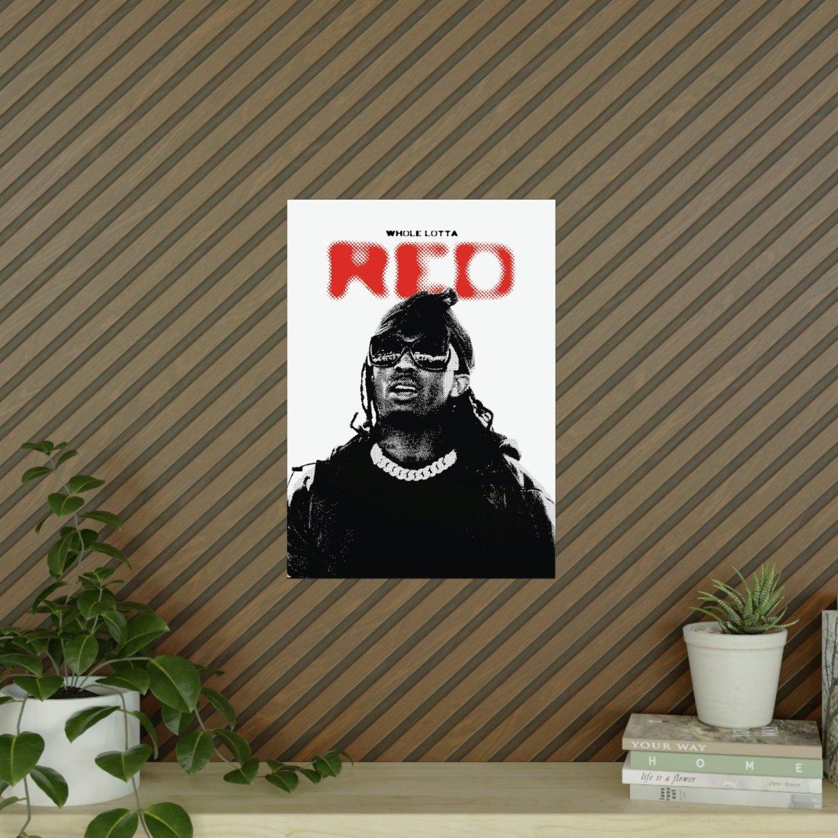 Playboi Carti inspiriertes 'Red' Halftone Poster - TurnYouPosterTurnYouPosterA2Matt
