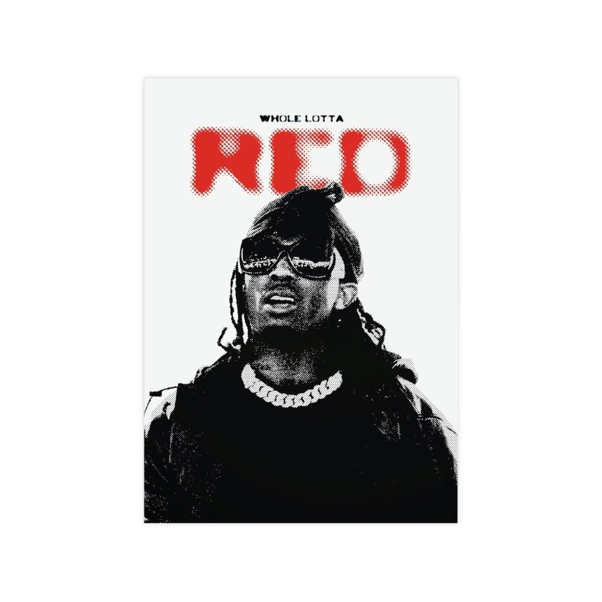 Playboi Carti inspiriertes 'Red' Halftone Poster - TurnYouPosterTurnYouPosterA3Matt