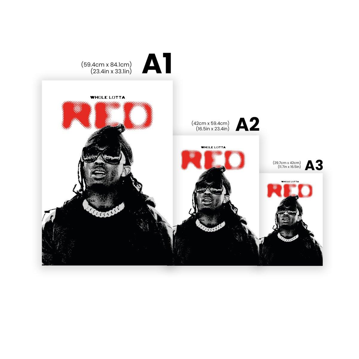 Playboi Carti inspiriertes 'Red' Halftone Poster - TurnYouPosterTurnYouPosterA3Matt