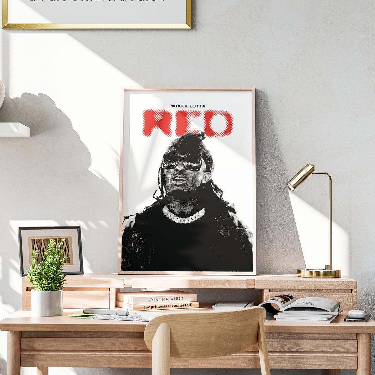 Playboi Carti inspiriertes 'Red' Halftone Poster - TurnYouPosterTurnYouPosterA3Matt