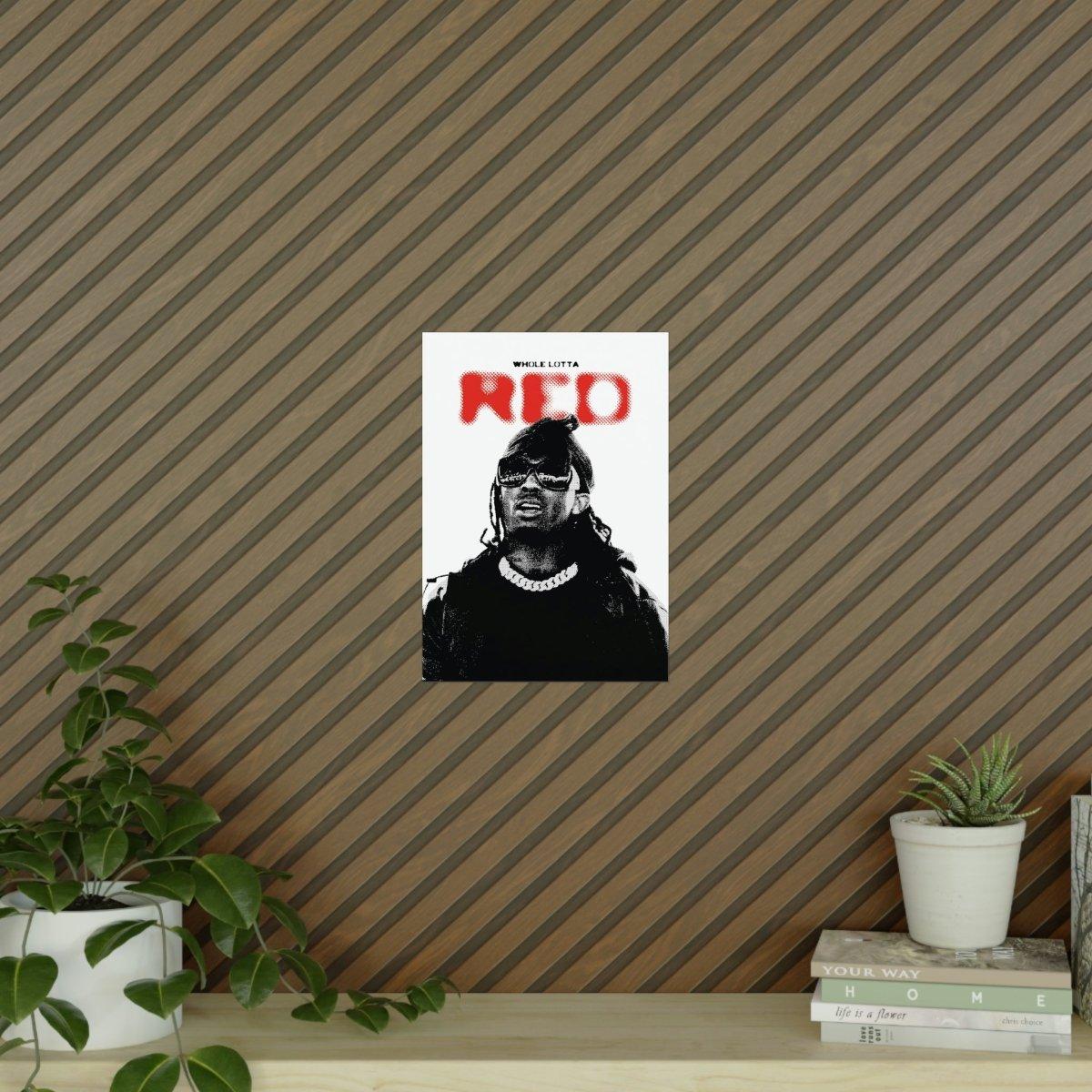 Playboi Carti inspiriertes 'Red' Halftone Poster - TurnYouPosterTurnYouPosterA3Matt