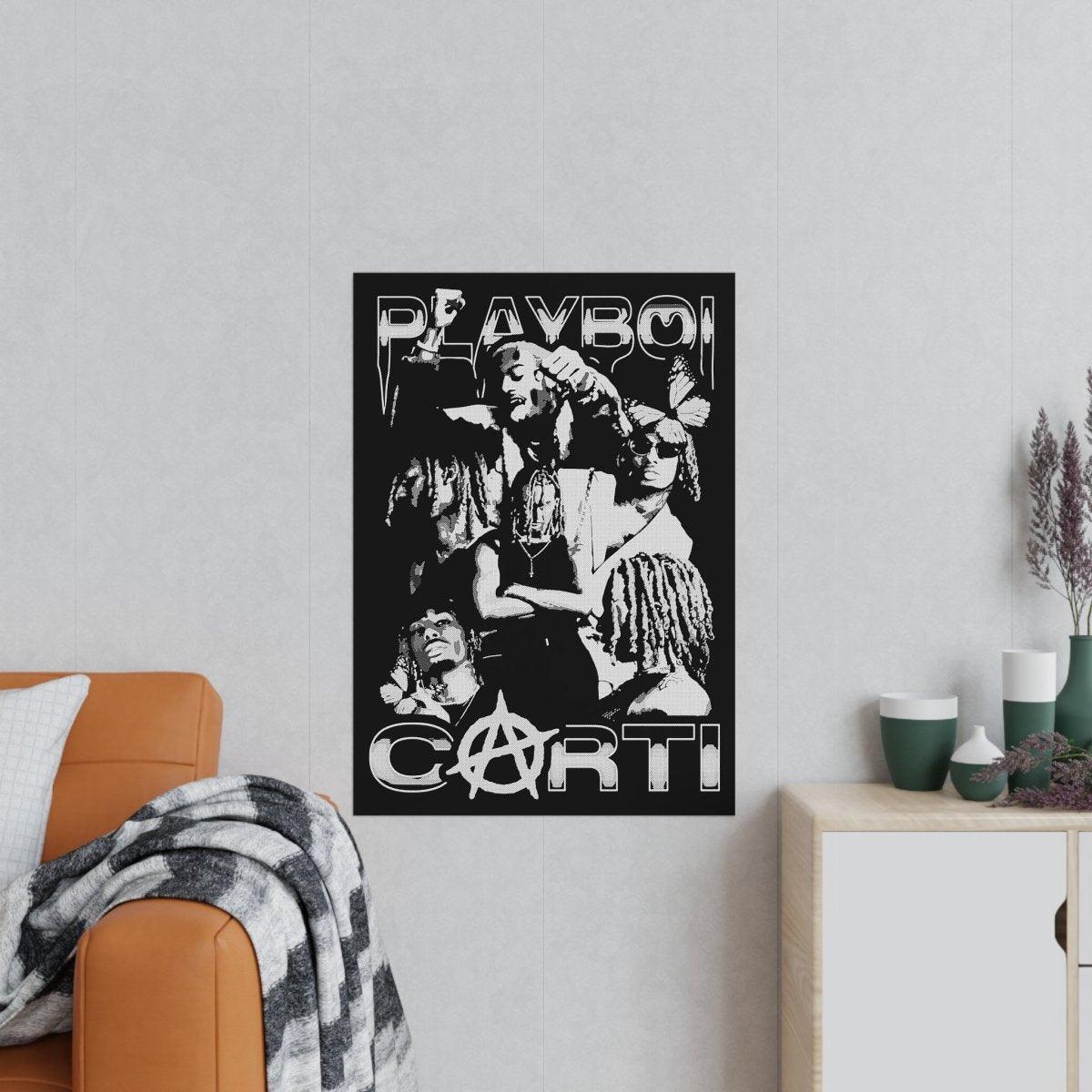 Playboi Carti inspiriertes 'Whole lotta Red' Collage-Poster - TurnYouPosterTurnYouPosterA1Matt