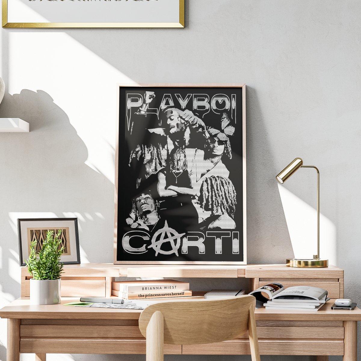 Playboi Carti inspiriertes 'Whole lotta Red' Collage-Poster - TurnYouPosterTurnYouPosterA3Matt
