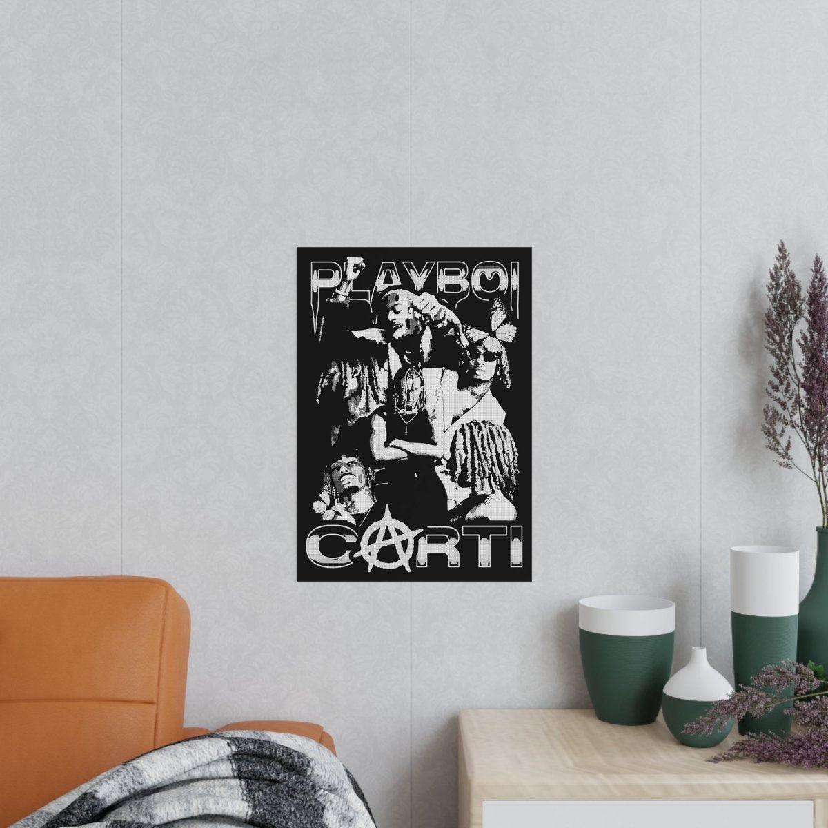 Playboi Carti inspiriertes 'Whole lotta Red' Collage-Poster - TurnYouPosterTurnYouPosterA3Matt
