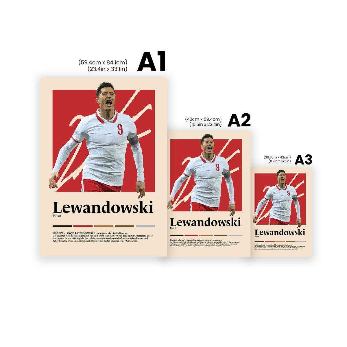 Robert Lewandowski Fußball-Poster - TurnYouPosterTurnYouPosterA3Matt