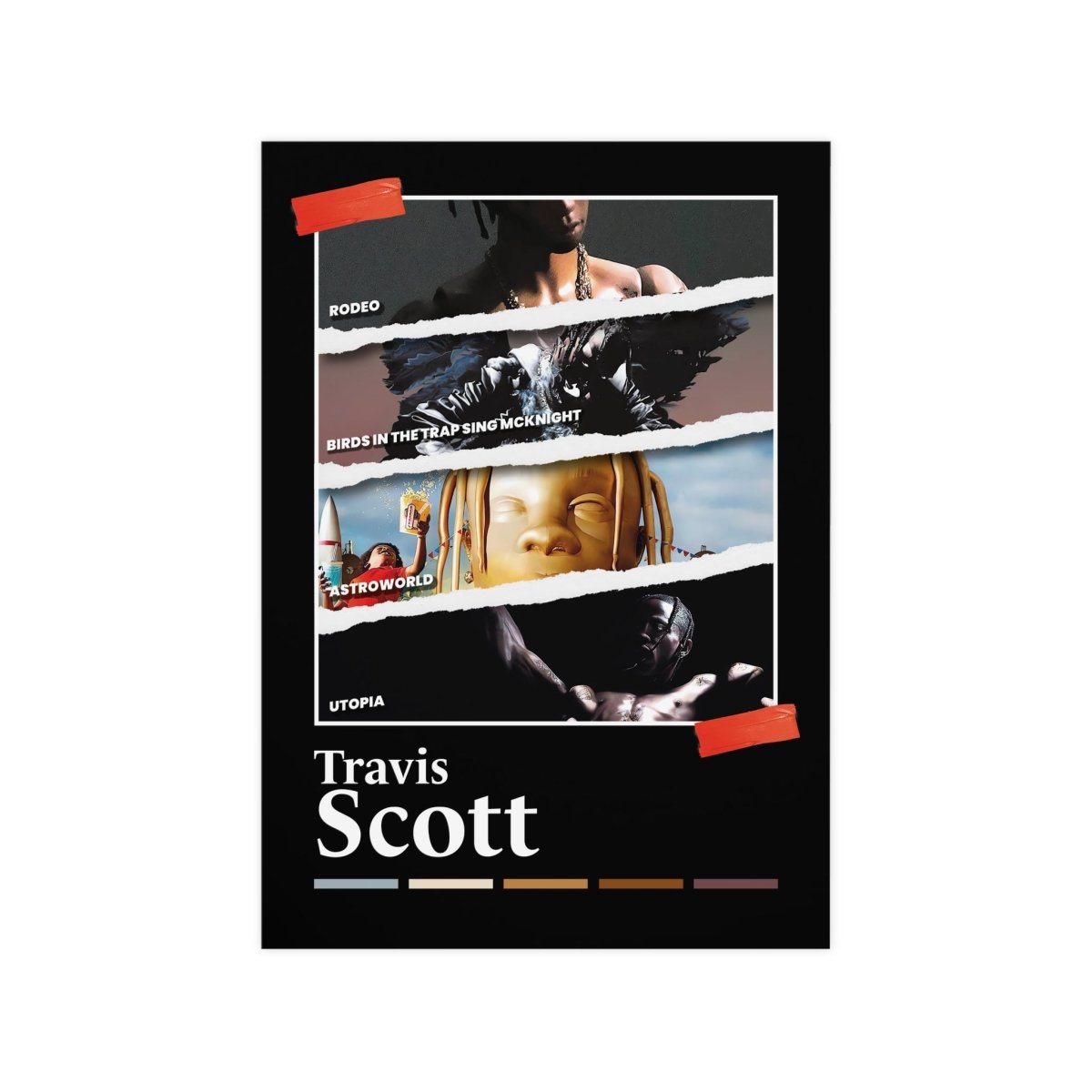 Travis Scott inspiriertes 'Legacy' Album-Collage-Poster - TurnYouPosterTurnYouPosterA3Matt
