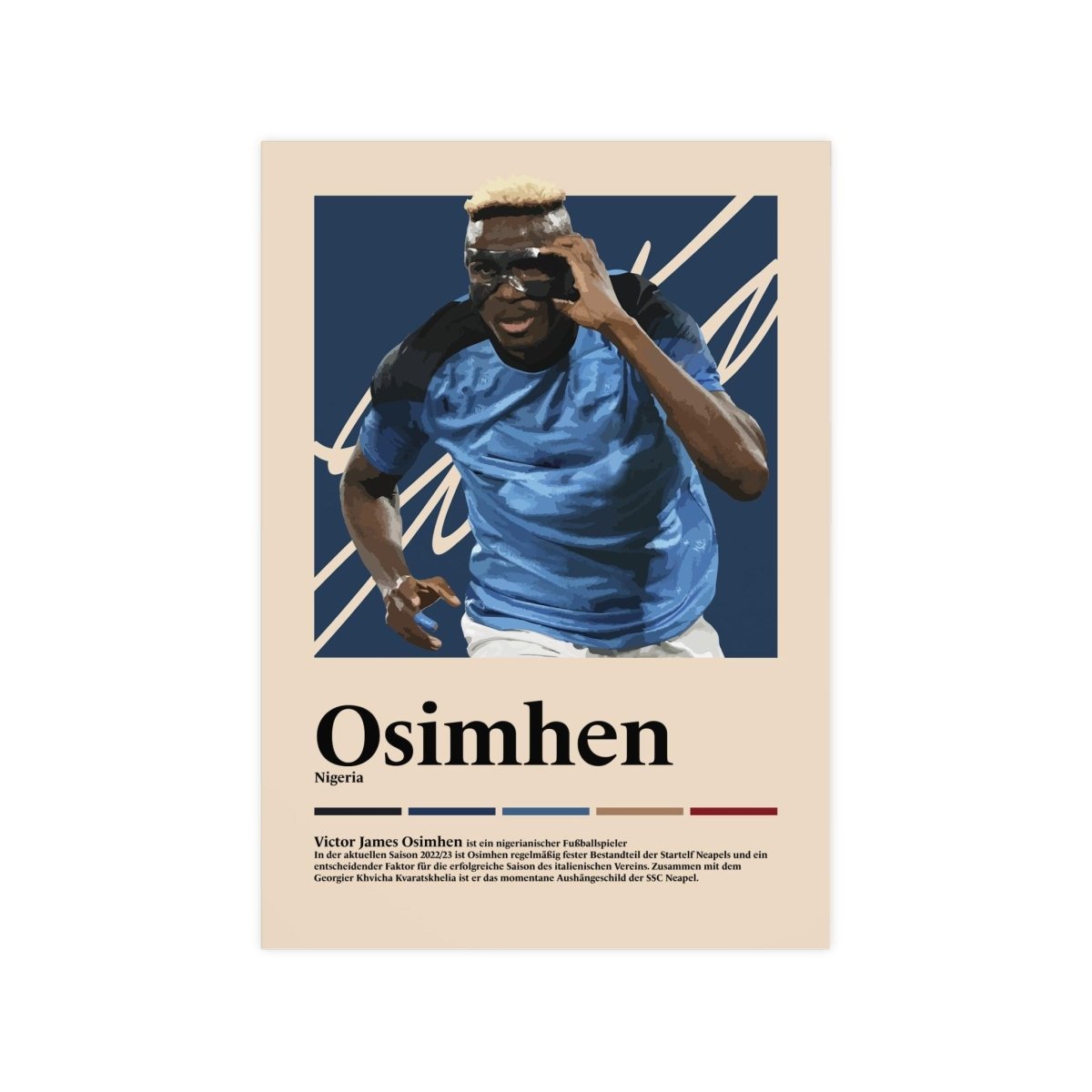 Victor Osimhen Fußball-Poster - TurnYouPosterTurnYouPosterA3Matte