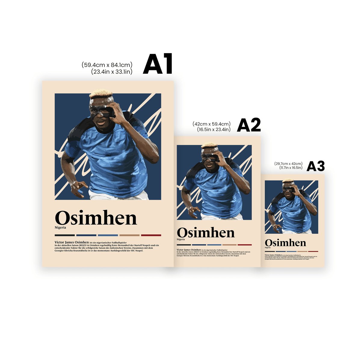 Victor Osimhen Fußball-Poster - TurnYouPosterTurnYouPosterA3Matte