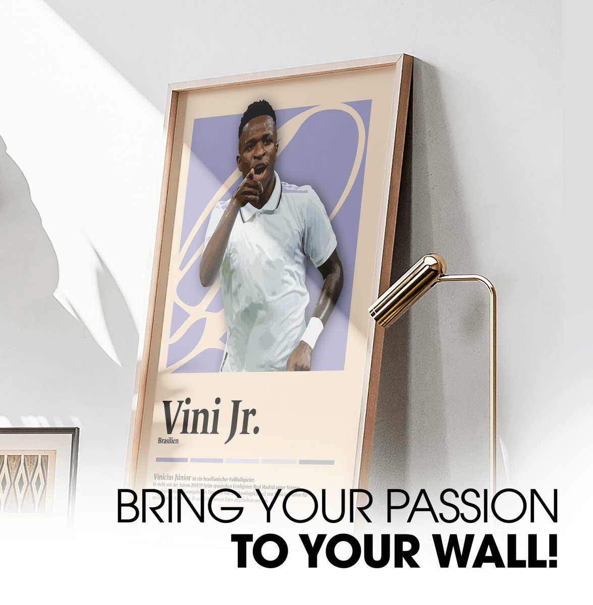 Vinícius Júnior 'Madrid' Fußball-Poster - TurnYouPosterTurnYouPosterA3Matt