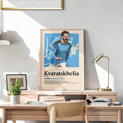 Khvicha Kvaratskhelia Fußball-Poster - TurnYouPosterTurnYouPosterA3Matt